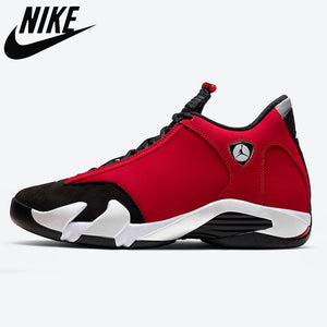 Original   Men's Air   Retro 14 Authentic Original Gym Sneakers Red Toro Challenge Black - Virtual Blue Store