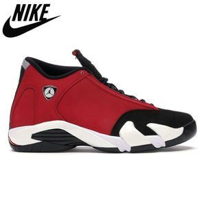 Original   Men's Air   Retro 14 Authentic Original Gym Sneakers Red Toro Challenge Black - Virtual Blue Store