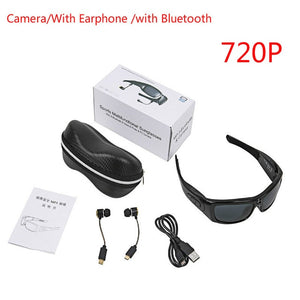 Mini Sunglasses Camera with Bluetooth Headset Sports Video Recorder Polarized Lens Sun Glass 1080P Camcorder for Running Cycling - Virtual Blue Store