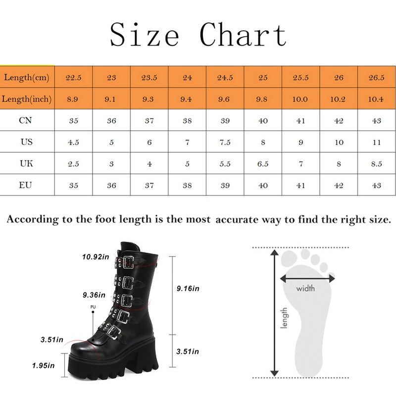 Women Combat Boots Antumn 2020 Female High Platform Gothic Shoes Black Leather Boots Lace up Women Knee High Boots - Virtual Blue Store