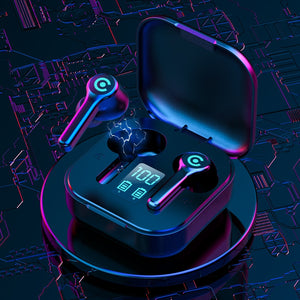 56 HOURS LONG Battery ES1 Wireless Bluetooth Earphones 5.1 Headsets Gaming Headphones with Microphonefor All ISO Android Phone - Virtual Blue Store