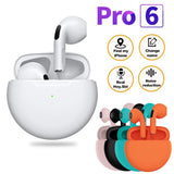 Mini Pro 6 TWS Bluetooth Headphones 5.0 True Wireless Earbuds Stereo Earphones For Xiaomi Handsfree In Ear Phone Sport Headset