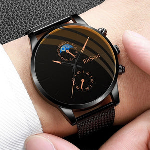 Men Watches Luxury New Top Men Stainless Steel Mesh Watches Mens Military Sports Quartz Watch Women Wristwatch Relogio Masculino - Virtual Blue Store