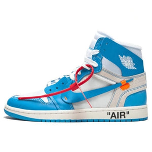 Off-White AJ1 Jumpman 1s Mens Basketball Shoes Smoke Grey Obsidian UNC Fearless Travis Scotts court purpl Chicago Sports Trainer - Virtual Blue Store