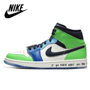 Original  Air AJ 1 AJ1 OG Chicago mid-top Mens basketball shoes Suitable Mans Size 40-46 - Virtual Blue Store
