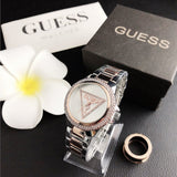 Quartz Wrist Dress Women Watches Silver Bracelet Ladies Gues Watch Stainless Steel Clock Watch GS21