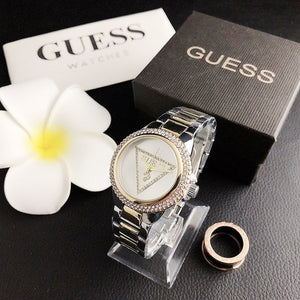 Quartz Wrist Dress Women Watches Silver Bracelet Ladies Gues Watch Stainless Steel Clock Watch GS21 - Virtual Blue Store
