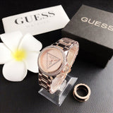 Quartz Wrist Dress Women Watches Silver Bracelet Ladies Gues Watch Stainless Steel Clock Watch GS21 - Virtual Blue Store
