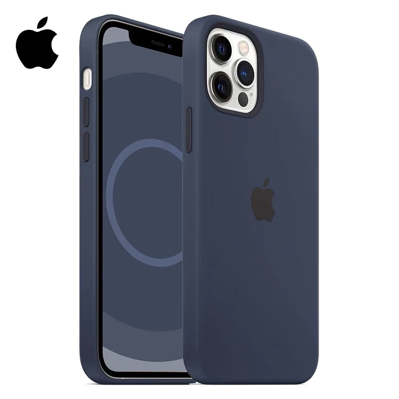 Original Apple Magsafe Liquid Silicone Magnetic Case For iPhone 12 Pro Max 12 Mini Case Wireless Charging Drop Protect Cover - Virtual Blue Store