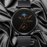 Men Watches Luxury New Top Men Stainless Steel Mesh Watches Mens Military Sports Quartz Watch Women Wristwatch Relogio Masculino - Virtual Blue Store