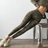 Camouflage Scrunch Butt Fitness Leggings Women Tummy Control High Waist Elastic Yoga Pants Gym Quick-Dry Squat Workout Tights - Virtual Blue Store