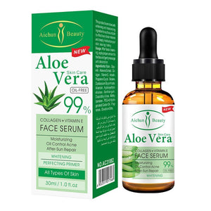 30ml Aloe Vera Gel Face Serum Vitamin C Hyaluronic Cream Serum Moisturizing Acid Snail Skin Care Whitening Anti E8Y6