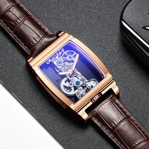 Fashion Mens Tourbillon Watch Luxury Waterproof Advance Sports Skeleton Automatic Mechanical Men Watches Wristwatch Men Clock - Virtual Blue Store