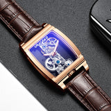 Fashion Mens Tourbillon Watch Luxury Waterproof Advance Sports Skeleton Automatic Mechanical Men Watches Wristwatch Men Clock