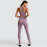 XMTOPYE Yoga Sets 2 Piece Workout Set Leggings Sports Bras Gym Clothing Fitness Sportswear Seamless Sports Suits for Women - Virtual Blue Store