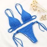 Micendy 2021 Polka Dot Bikini Women Swimwear Strappy Swimsuit Female Bandage Bather Bathing Suits Triangle Bikini Sets Beachwear - Virtual Blue Store