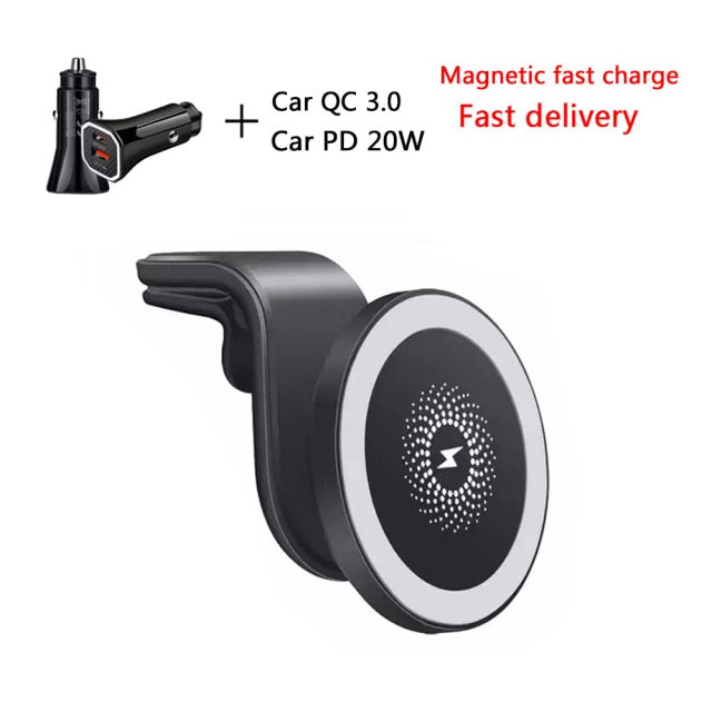 Betty Car bracket Magnetic charger type c for mobile Phone magsafing Wireless Charger Holder air vent Mount Car charging stand - Virtual Blue Store