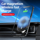 Sales 2021 wireless charger fast quick car charge 15W for smart phone strong magnetic ratation Cellphone holder - Virtual Blue Store