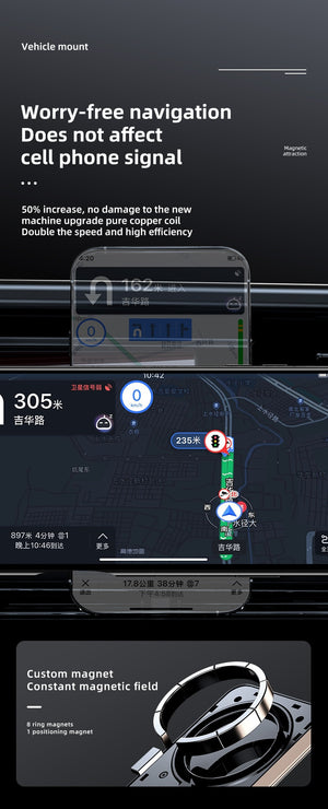 Sales 2021 New wireless charger magnetic safe for iphone 12 fast car charging 360 universal ball - Virtual Blue Store