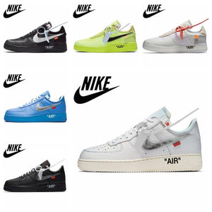 High quality Airs Force 1 AF1 X white comfortable and breathable sneakers for men and women outdoor sneakers - Virtual Blue Store
