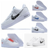The latest Force 1 Low Sketch white/black style low-top men's and women's skateboarding casual sneakers 36-45