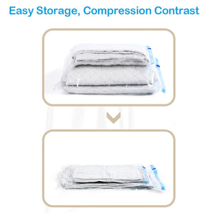 7-11PCS Vacuum Bag Reusable Vacuum Storage Bags For Cloth Compressed Bag With Hand Pump Travel Save Space Seal Blanket Organizer