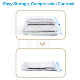 7-11PCS Vacuum Bag Reusable Vacuum Storage Bags For Cloth Compressed Bag With Hand Pump Travel Save Space Seal Blanket Organizer