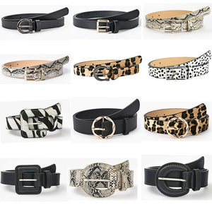 9 Style Punk Women Belts Luxury Brand Slim Leopard Waist Strap All-match Jeans Trousers Casual Belt Ladies Female Waistband - Virtual Blue Store