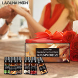 Lagunamoon 6 Gift Set Autumn Breeze Premium Fragrance Oil Set 10ml Oils Apple Fresh Vanilla Brown Sugar Cinnamon Harvest Spice - Virtual Blue Store