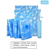 7- 11PCS Thickened Vacuum Storage Bag For Cloth Compressed Bags with Hand Pump Reusable Blanket Clothes Quilt Organizer Travel