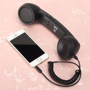 3.5mm Jack Classic Retro Phone Handset Mini Mic Speaker Phone Call Receiver for Iphone Samsung Huawei - Virtual Blue Store