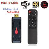 Smart fire TV Stick 4K X96 S400 Android 10 TV Box Allwinner H313 2GB 16GB 60fps 2.4G Wifi Google Media Player TV Dongle Receiver