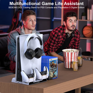 Cooler Fans For PS5 Cooling Fan Playstation 5/PS5 Vertical Cooling Stand For PS5 Controller Charger Disc/Digital Edition Console