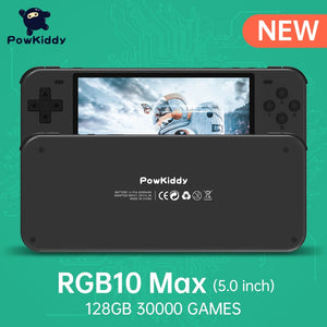 POWKIDDY RGB10 Retro Open Source System Handheld Game Console RK3326 RGB10 MAX 3.5-Inch IPS Screen 3D Rocker Children's Gift