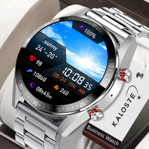 New 454*454 Screen Smart Watch Always Display The Time Bluetooth Call Local Music Smartwatch For Men's Huawei Xiaomi Phone