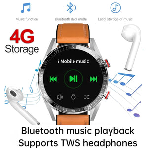 New 454*454 Screen Smart Watch Always Display The Time Bluetooth Call Local Music Smartwatch For Men's Huawei Xiaomi Phone
