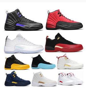 New Basketball Shoes 12 12s Men University Blue Low Easter White Dark Grey Royal Blue Playoff Sport Sneakers Trainer US 7-12