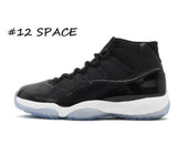 New 11 11s Mens Basketball Shoes 25th Anniversary Low Bred Concord 45 Cap and Gown 72-10 White Metallic Silver Sneakers
