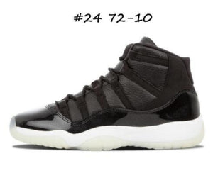 New 11 11s Mens Basketball Shoes 25th Anniversary Low Bred Concord 45 Cap and Gown 72-10 White Metallic Silver Sneakers