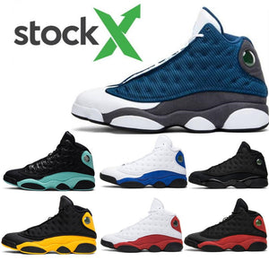 Black Cat Flints 13 13s Island Green Mens Basketball Shoes Cap And Gown Phantom GS Hyper Royal Bred Wheat DMP Sports Sneaker