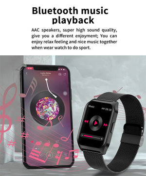 New Smart Watch Mens Women Bluetooth Call Waterproof Music Sport Smartwatch Multi-Dial Switching Heart Rate Fitness Tracker Band