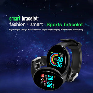 D18 FD68S Smartwatch Fitness Tracker Watches Smart Watch Men Women Blood pressure Step Stopwatch for IOS Android Smart Bracelet