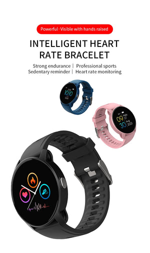 New Women Smart Watch Female Watch Single Touch Message Reminder Heart Rate Fitness Tracker Waterproof Lady Smart Watch Clock