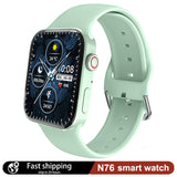 iwo Smart Watch N76 Wireless Charger 1.75 inch Screen Men Women Smartwatch Call Series 7 PK W66 HW22 for Apple Xiaomi Phone