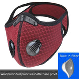 #3 Bike Masks With Filter Activated Carbon Mesh Cycling Half Facemask For Outdoor Sports Unisex Dust Face Mask Halloween Cosplay