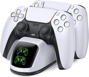 Dual Fast Charger for Playstation 5 Controller Charger Station Charging Cradle Dock Station With LED Indicator for PS5 Gamepads