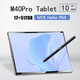 Tablet M40 Pro 10 INCH Tablete 12GB RAM 512GB ROM Tablet Android 10 MTK Helio P60 Tablets 10 Core Dual 4G 8800mAh Wifi GPS
