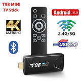 T98 Mini Fire TV Stick H313 TV BOX Android 10 2GB 16GB 2.4G 5G WIFI Media Player DLNA 1080p Smart TV Dongle Receivers PK X96S
