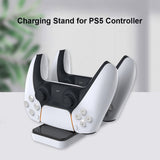 For PS5 Game Controller Charger Dual USB Fast Charging Dock Station Cradle Holder for Sony PlayStation 5 Wireless Controller