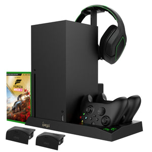 Cooler Fan Headphones Stand For Console X Box Xbox Series X S Control Controller Battery Charger CD Holder Support Accessories